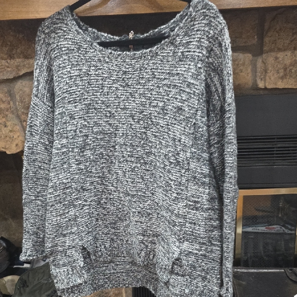 Celine Black and Gray Crew Neck Sweater